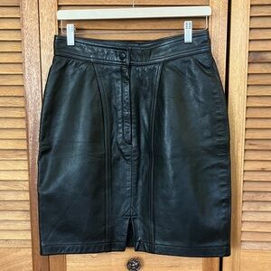 Vintage Leather Harley Davidson Mini Skirt